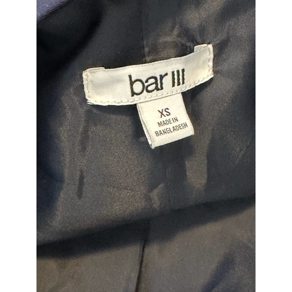 Bar III navy blue open front lined blazer size XS - Picture 6 of 12